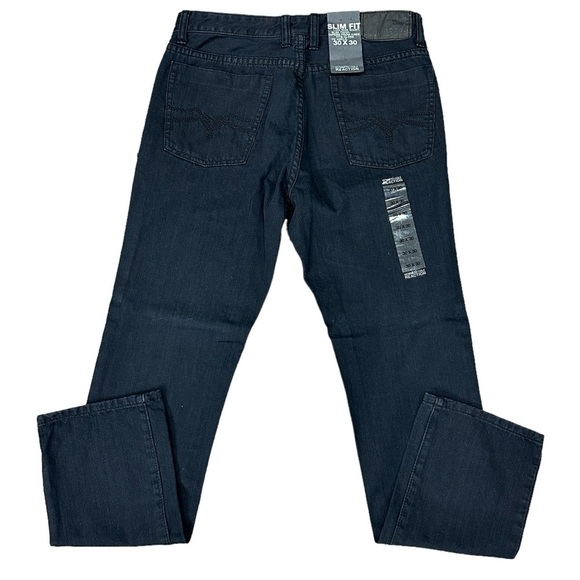 Men's Kenneth Cole Reaction Jeans 30 x 30 Black Silm Straight Low Rise Denim NWT - Picture 4 of 12